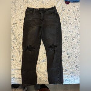 Stylish Black Distressed Jeans